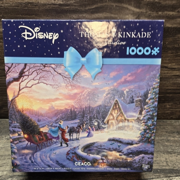 Disney Other - Disney Thomas Kinkade Cinderella Bringing Home The Tree Christmas Puzzle Ceaco